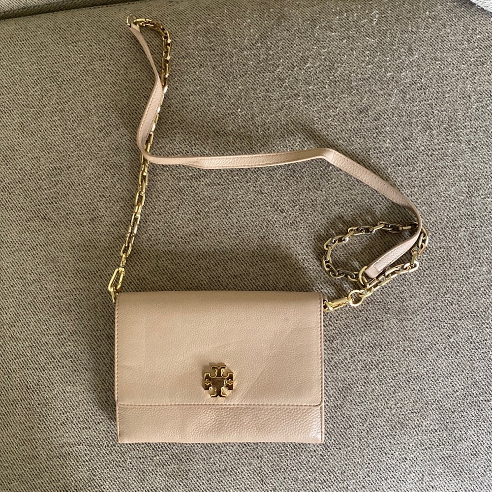Beige Tory Burch Crossbody Purse